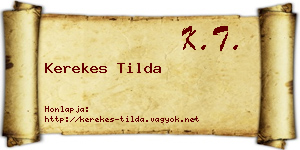 Kerekes Tilda névjegykártya